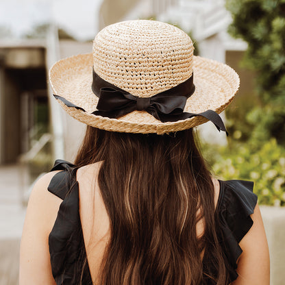 Sombrero de Sol de paja de rafia orgánica a crochet de Scala - Natural
