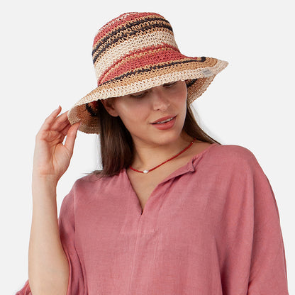 Sombrero de Sol Crochet de Barts - Natural Multi