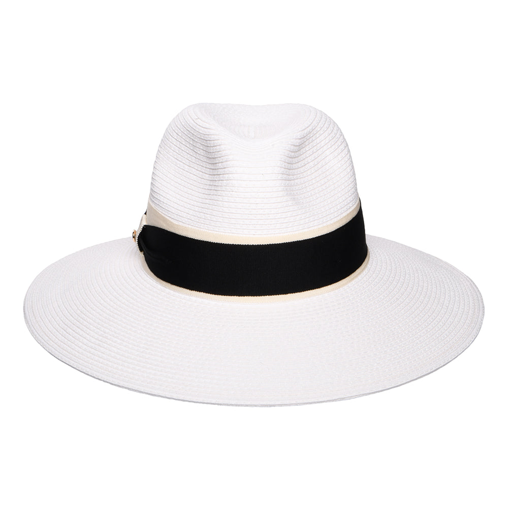 Sombrero Fedora Positano de ala ancha verano de Failsworth - Blanco