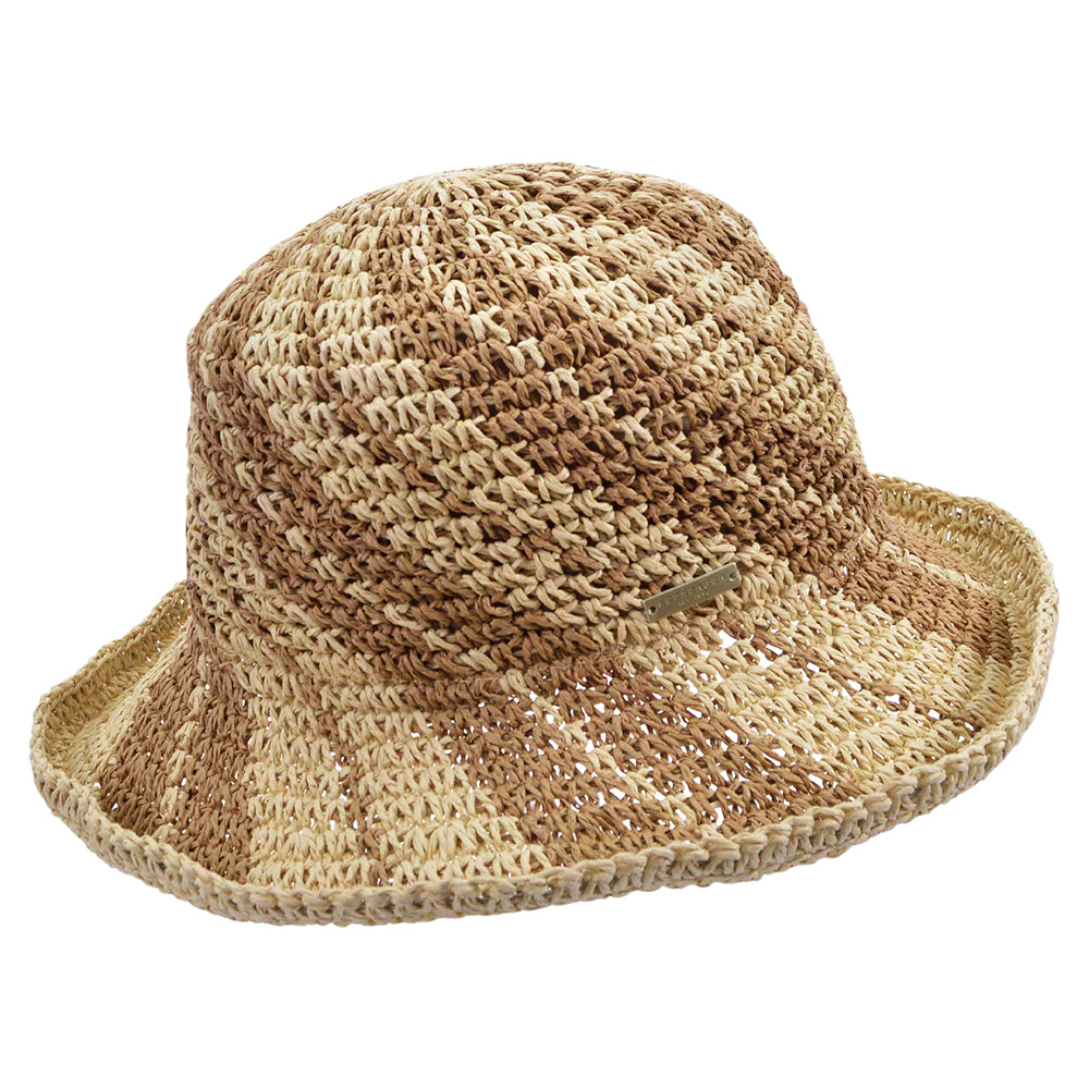 Sombrero de Sol Crochet de paja toyo de Seeberger - Marrón Natural