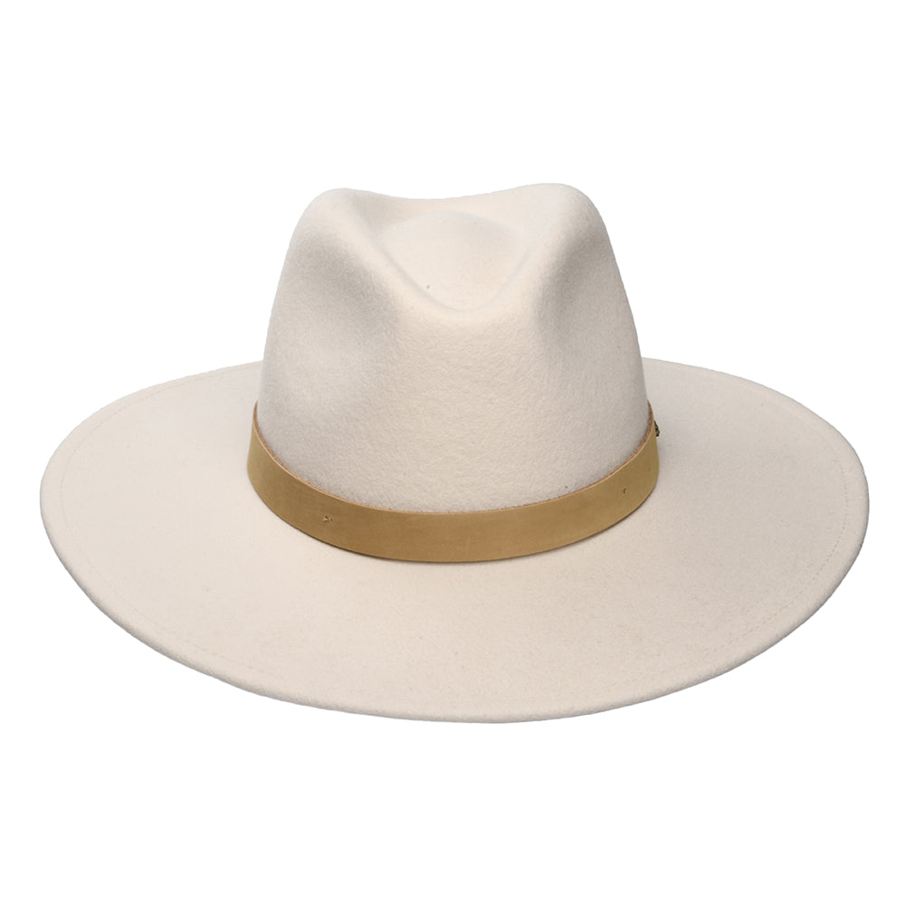 Sombrero Fedora Harper de fieltro de lana de Brixton - Crema-Natural
