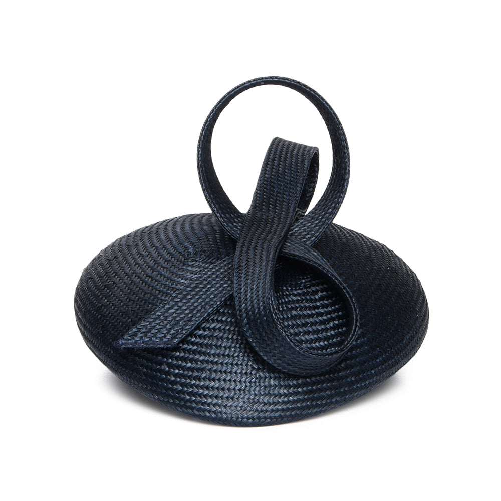 Sombrero Pillbox Jenny de paja de Whiteley - Azul Marino