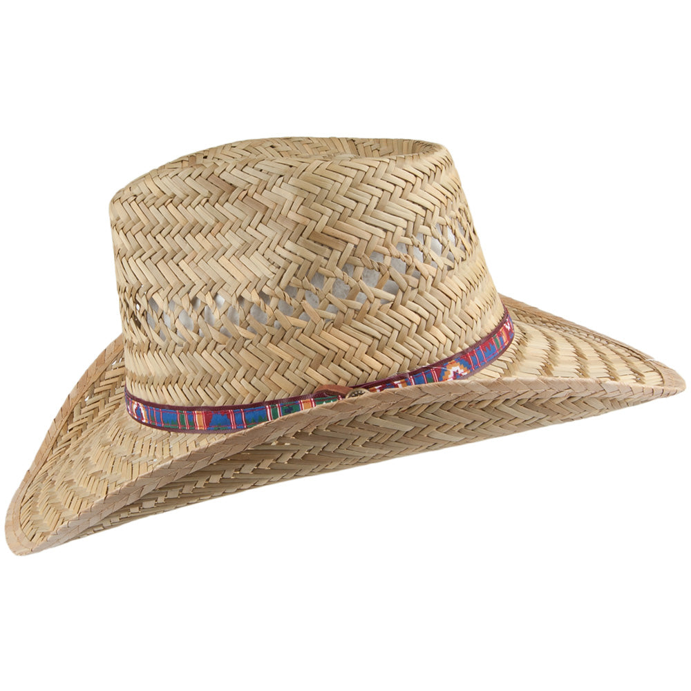 Sombrero Outback cinta decorativa paja junco Dorfman Pacific-Natural