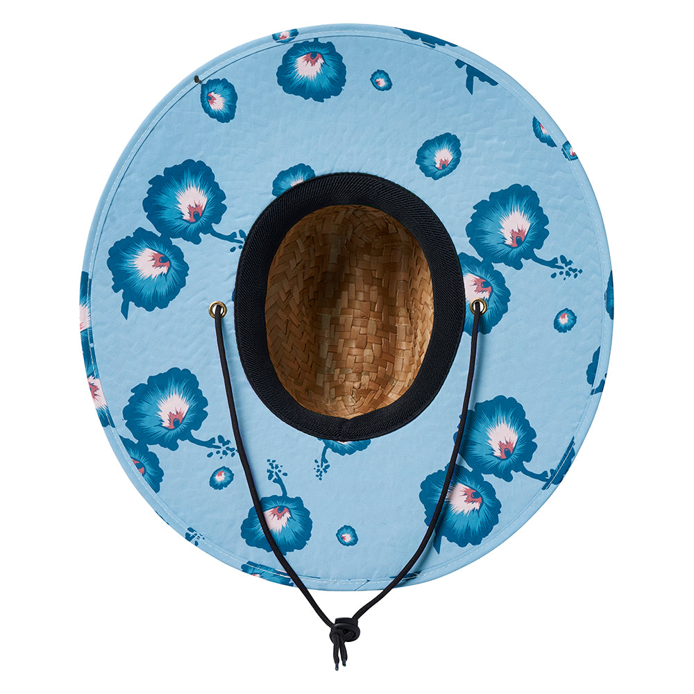 Sombrero de Guardacosta Alpha Square de paja de Brixton - Beige Arena-Azul Claro