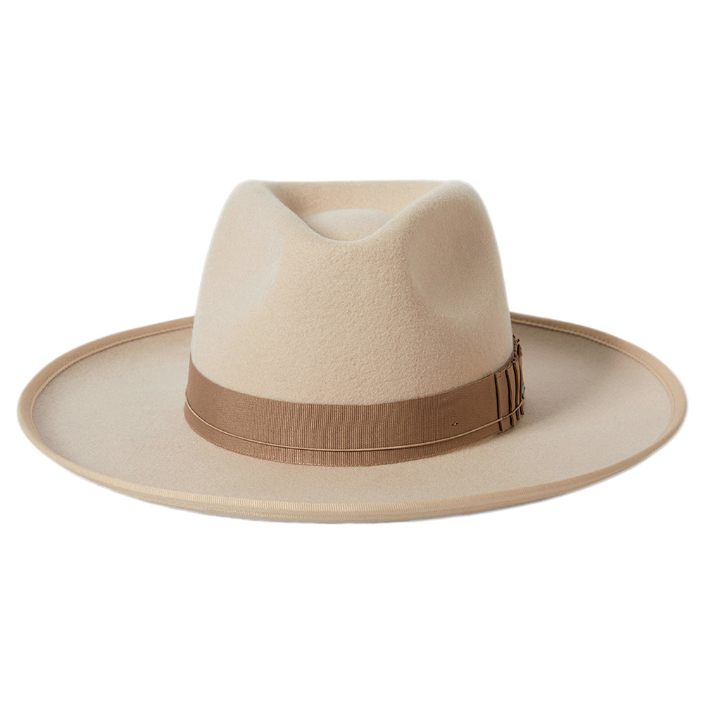 Sombrero Fedora Reno de fieltro de lana de Brixton - Beige-Arena
