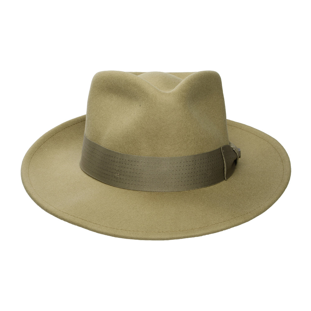 Sombrero Fedora Swindle Convertabrim de fieltro de lana de Brixton - Bronce