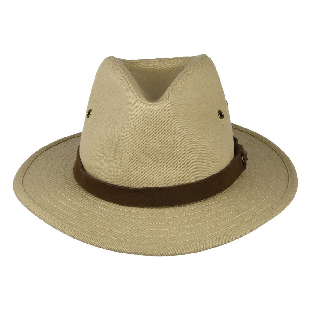 Sombrero Fedora Messer X Adventure repelente al agua de algodón de Brixton - Crema