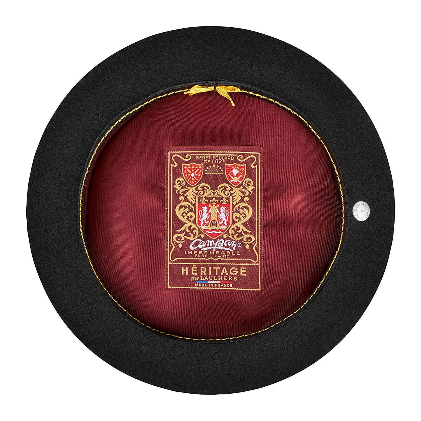 Boina Campan Luxury de lana merino de Laulhère - Negro