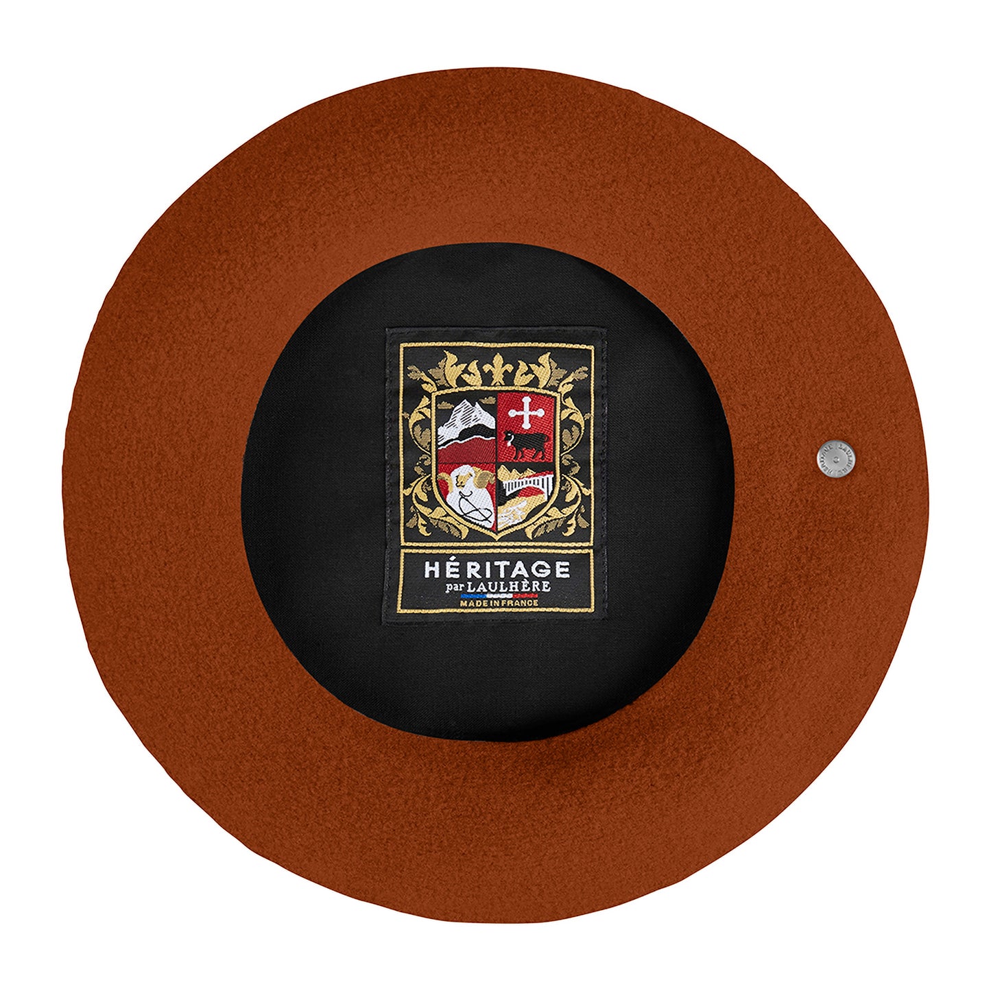 Boina Authentique de lana merino de Laulhère - Rojo Óxido