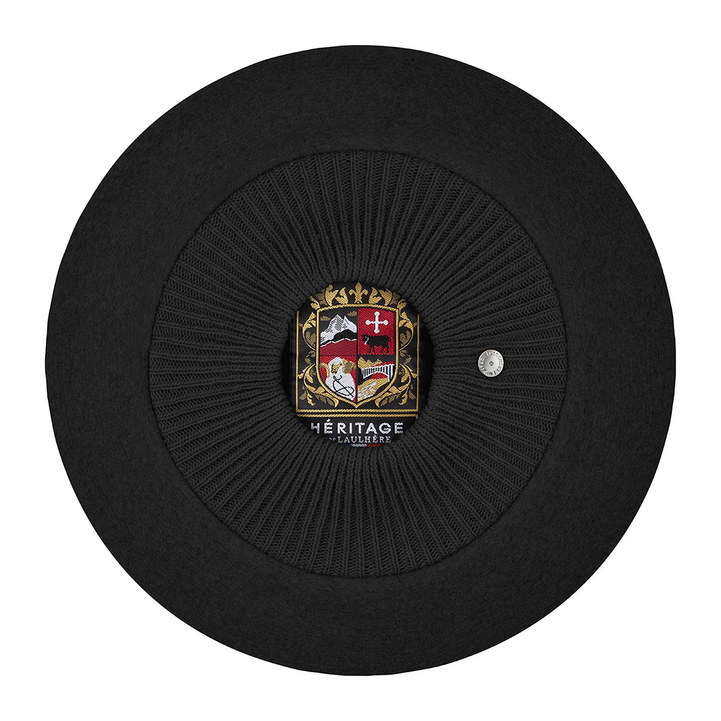 Boina Louvre de lana merino de Laulhère - Negro