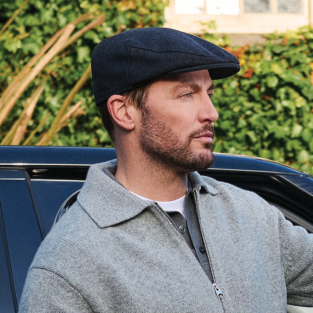 Gorra plana de melton de Failsworth - Gris