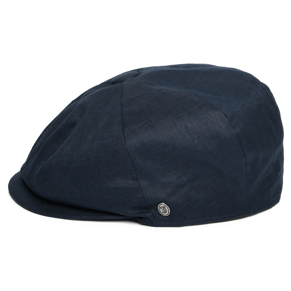 Gorra Newsboy redonda de lino de Jaxon & James - Azul Marino