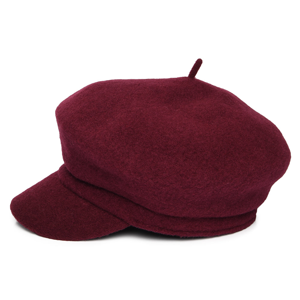 Gorra Baker Boy Vanessa de lana de Whiteley - Merlot