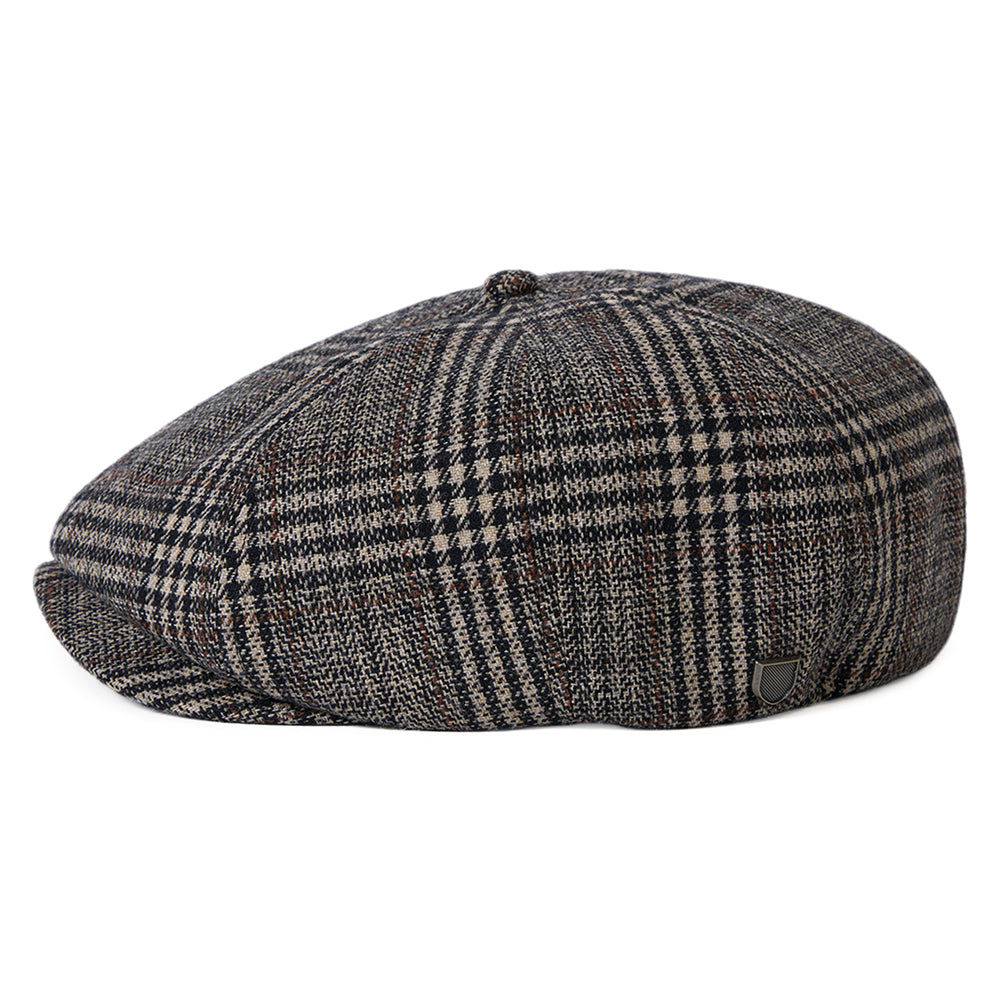 Gorra Newsboy Brood a cuadros de Brixton - Kaki-Marrón