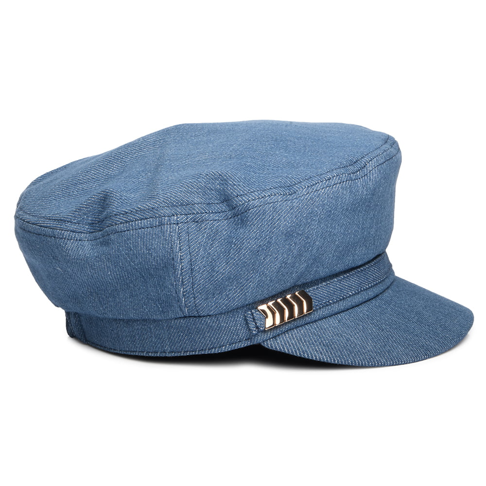 Gorra Baker Boy de tejido vaquero de Seeberger - Azul