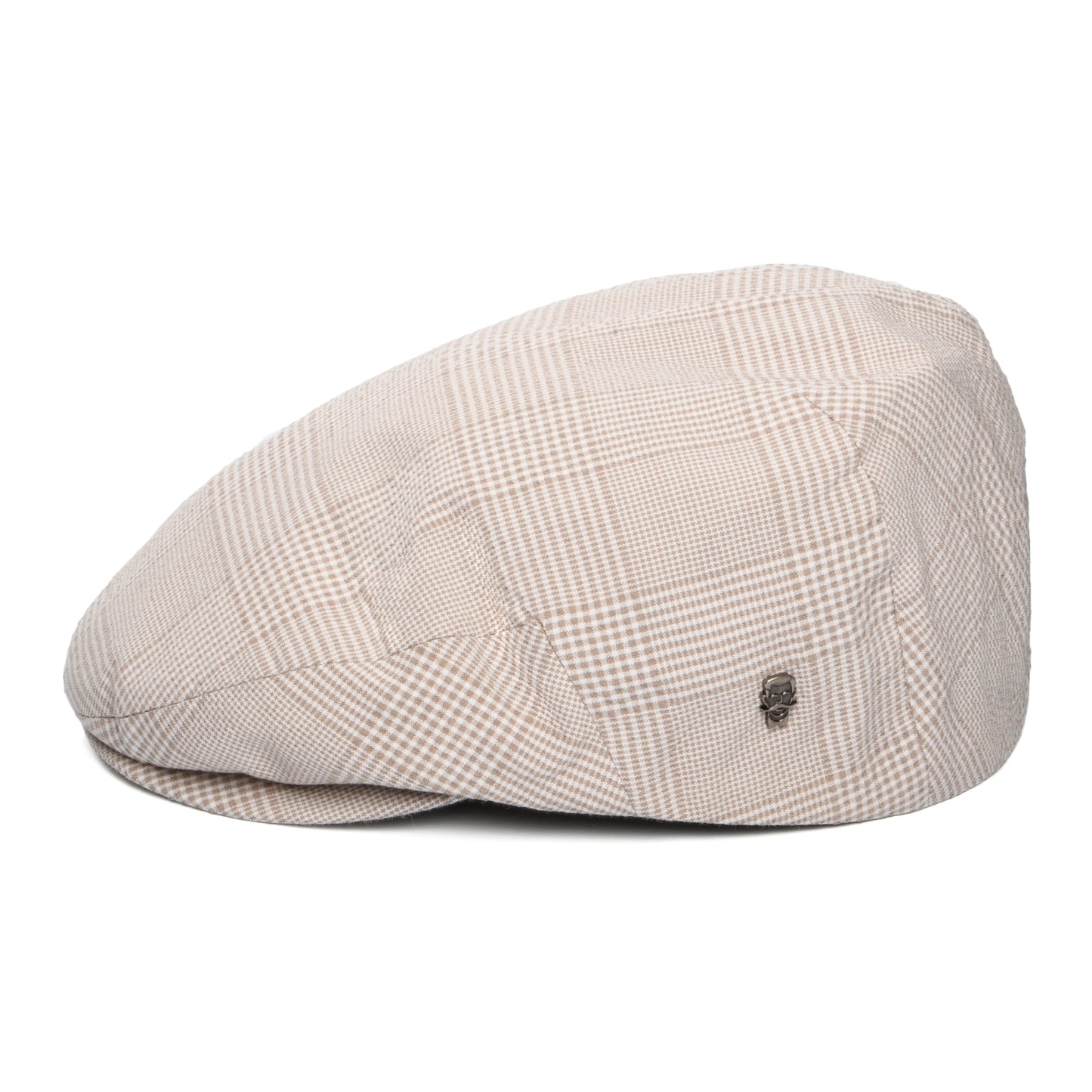 Gorra plana ligera a cuadros de City Sport - Beige Arena