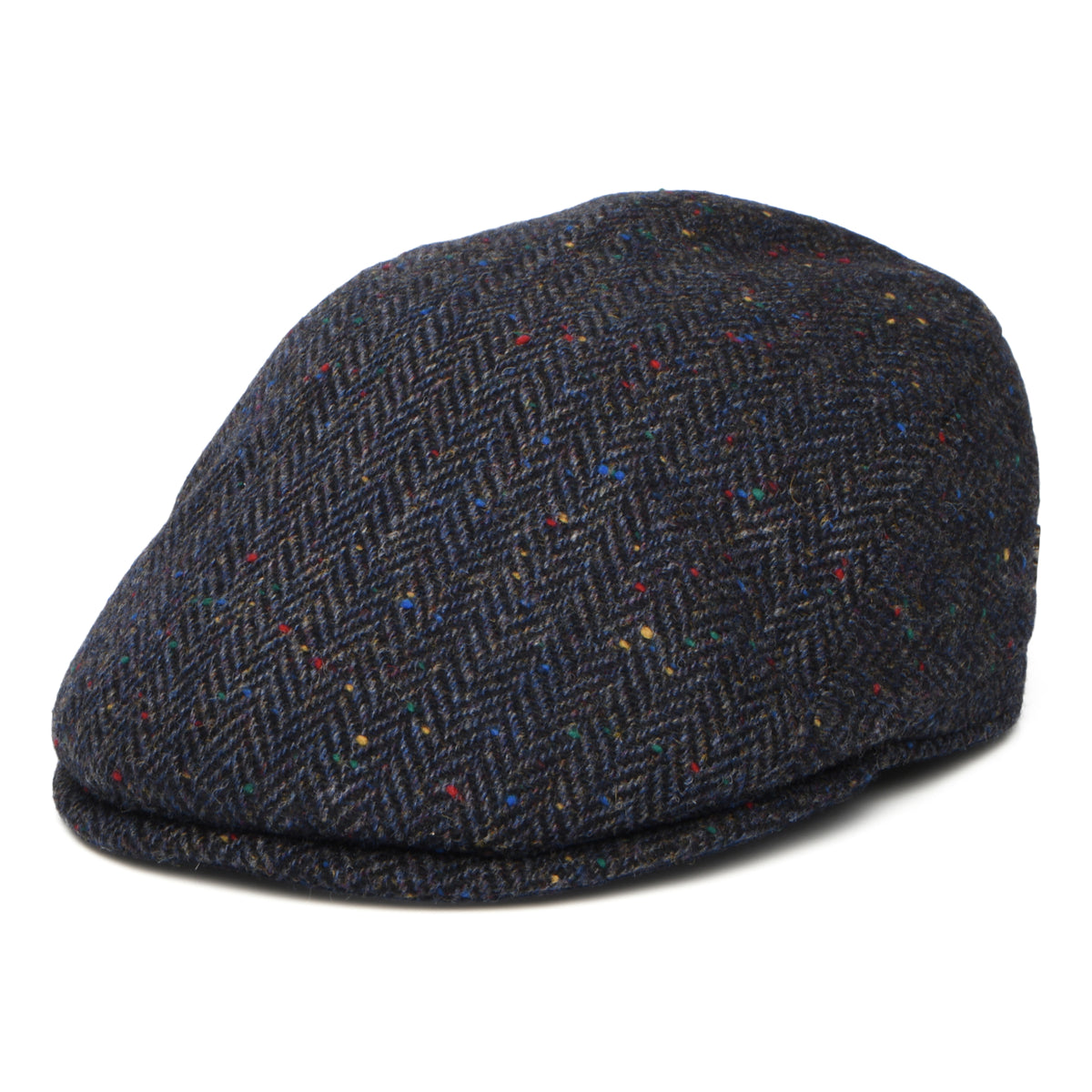 Gorra plana Porto de lana virgen diseño de espiga de City Sport - Azul Marino