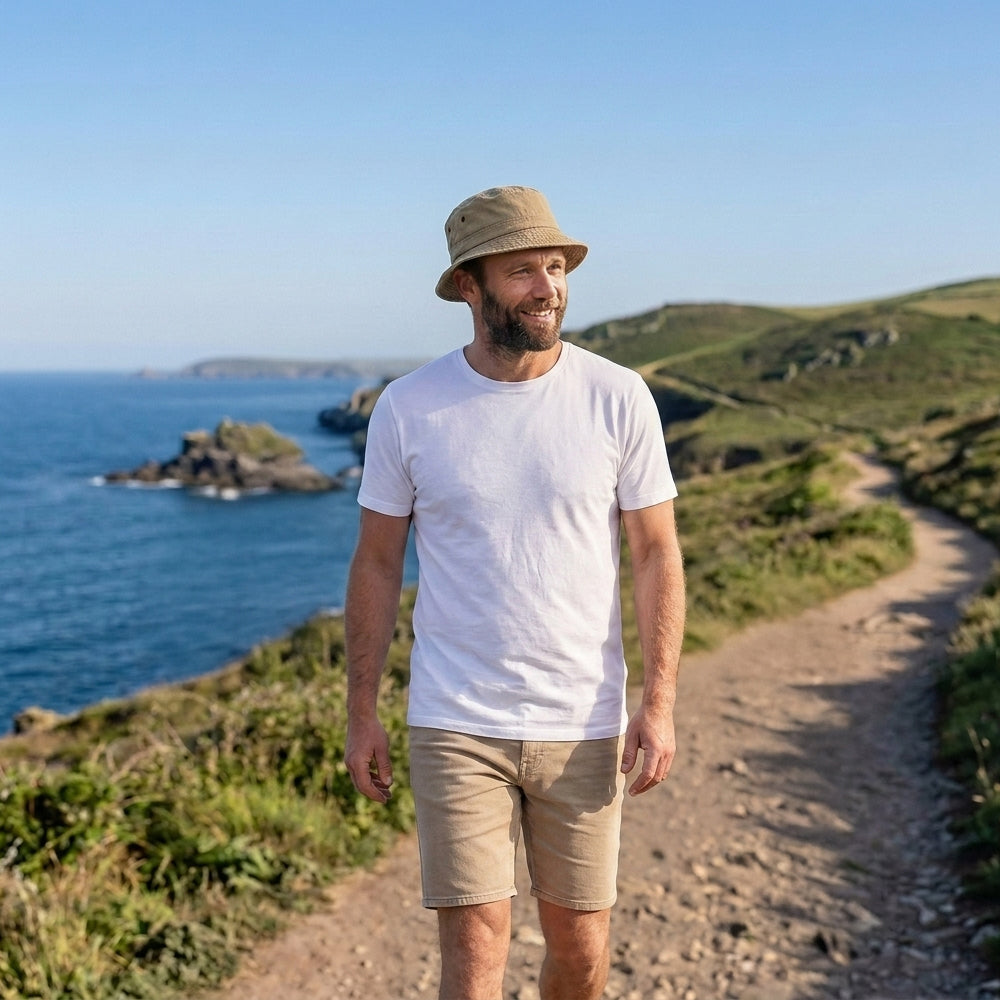 Sombrero de pescador plegable de algodón de Jaxon & James - Kaki