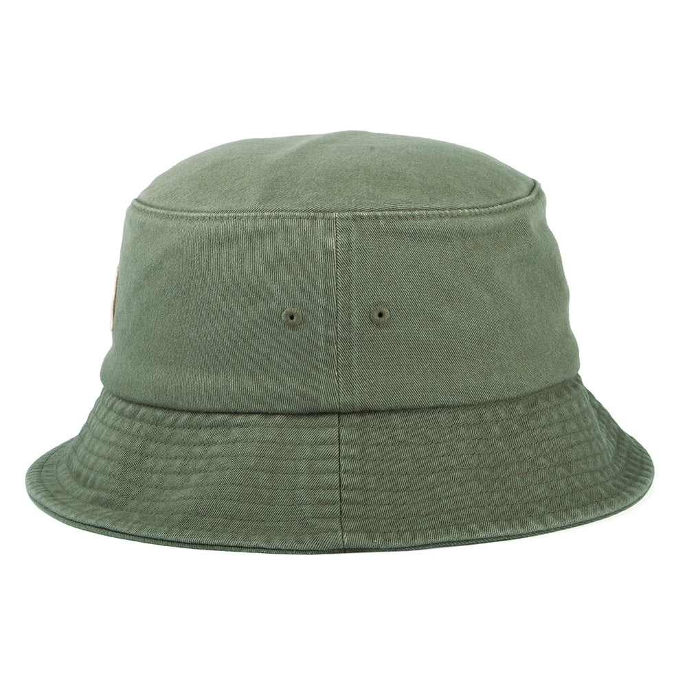 Sombrero de pescador Woodburn efecto lavado plegable de Brixton - Verde Oliva