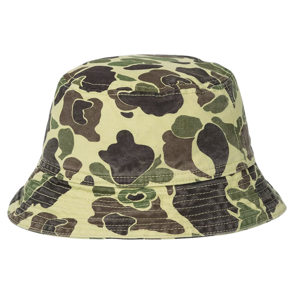 Sombrero de pescador Duck efecto lavado de algodón orgánico de Carhartt WIP - Camuflaje