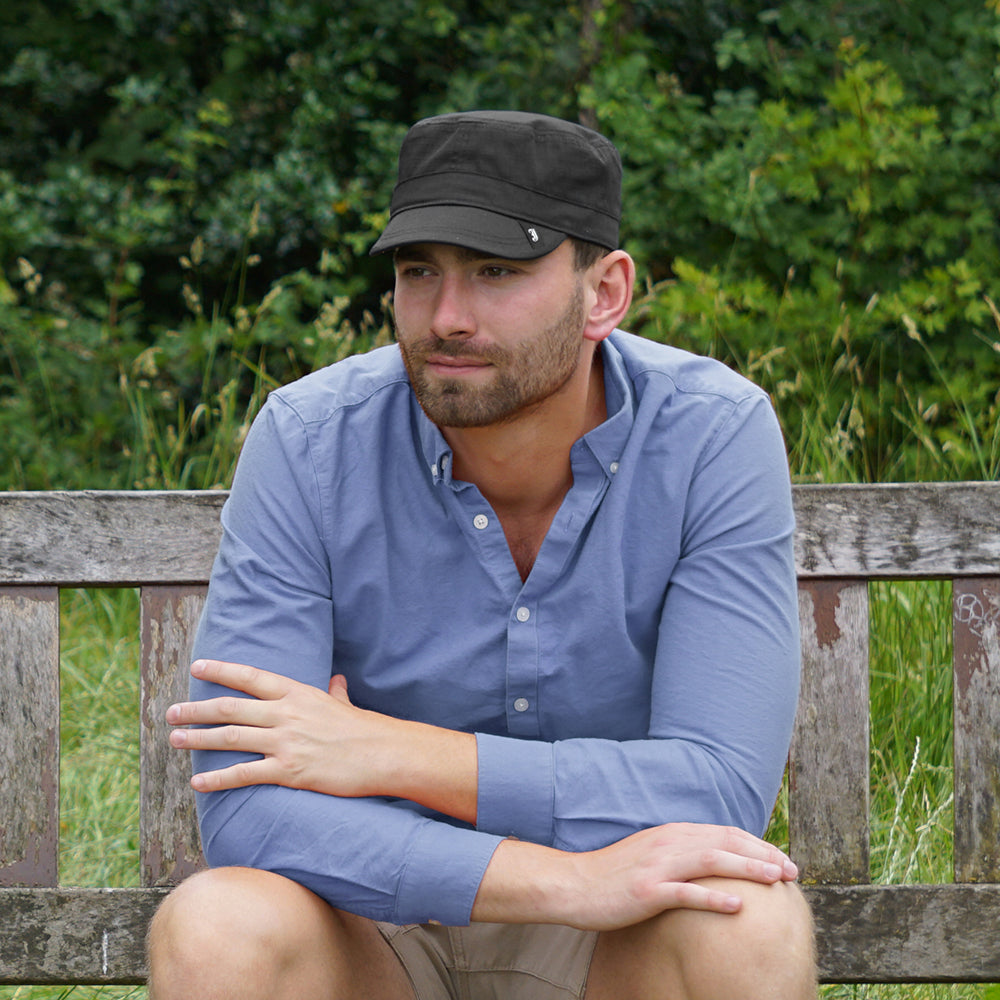 Gorra militar Cadet de Jaxon & James - Negro