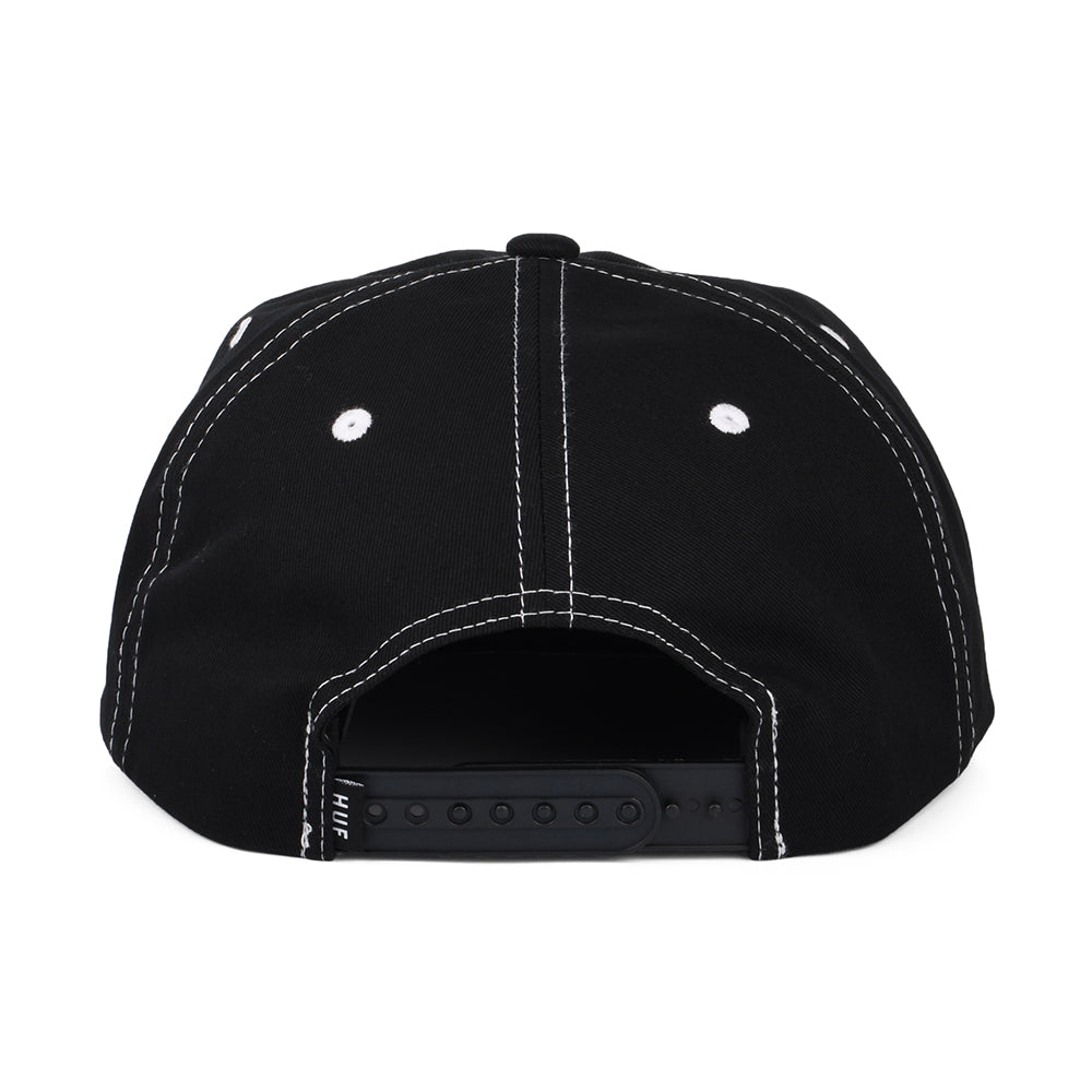 Gorra Snapback Triple Triangle sin estructurar de HUF - Negro-Blanco