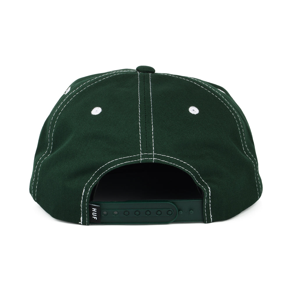 Gorra Snapback Triple Triangle sin estructurar de HUF - Verde Pino-Blanco
