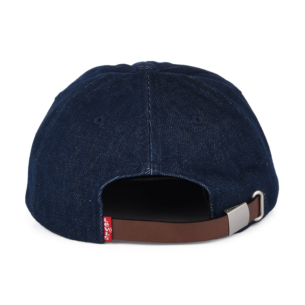 Gorra de béisbol Essential de tejido vaquero de Levi's - Azul Oscuro