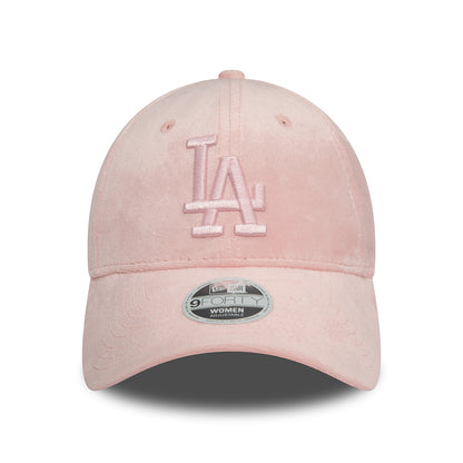 Gorra Snapback mujeres 9FORTY MLB Velour L.A. Dodgers rosa claro NEW ERA