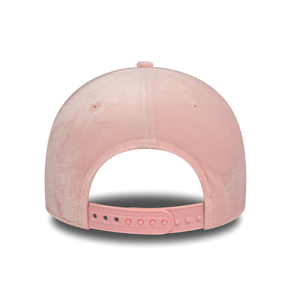 Gorra Snapback mujeres 9FORTY MLB Velour L.A. Dodgers rosa claro NEW ERA