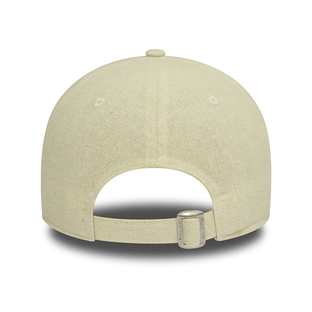 Gorra de béisbol 9FORTY MLB Linen New York Yankees para mujeres de New Era - Piedra-Blanco