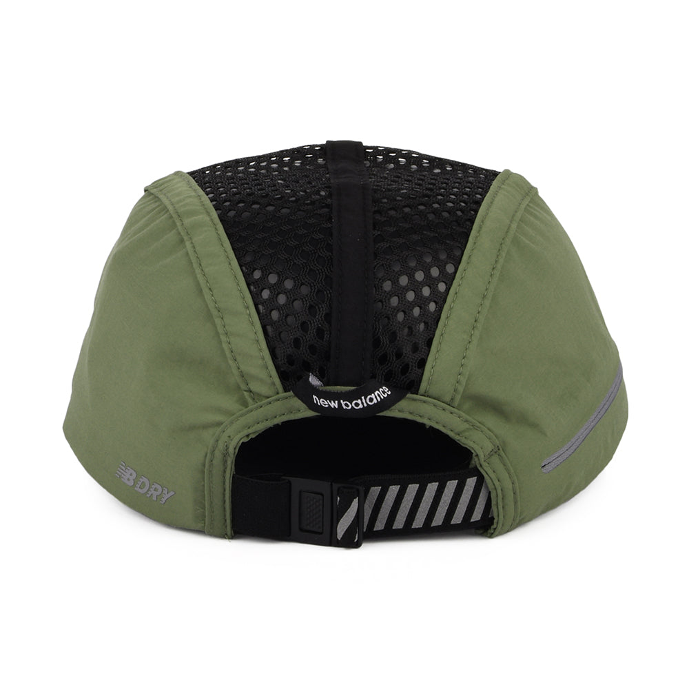 Gorra 5 paneles Running Stash plegable de New Balance - Oliva Oscuro