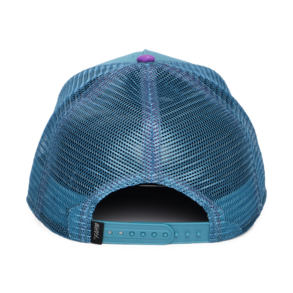 Gorra Trucker Buzzin Bug de Goorin - Verde Azulado-Morado