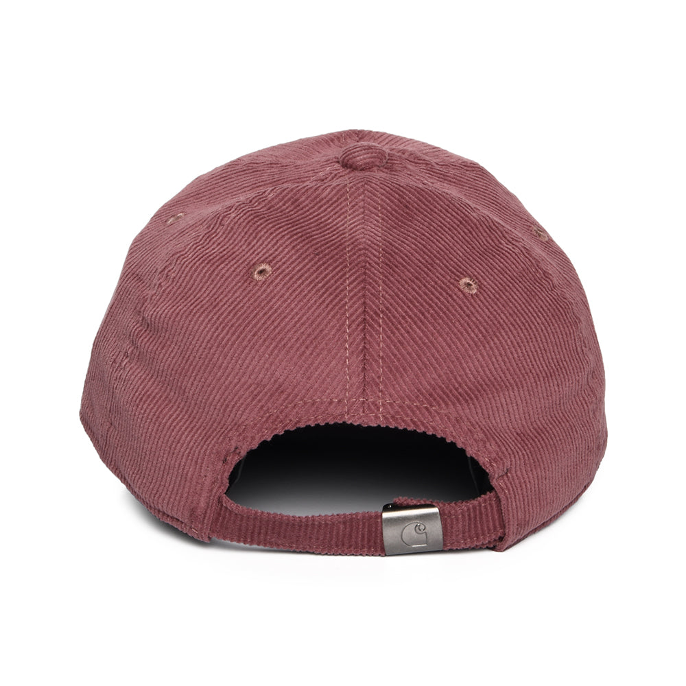 Gorra de béisbol Harlem de pana de Carhartt WIP - Rosa Violáceo-Blanco