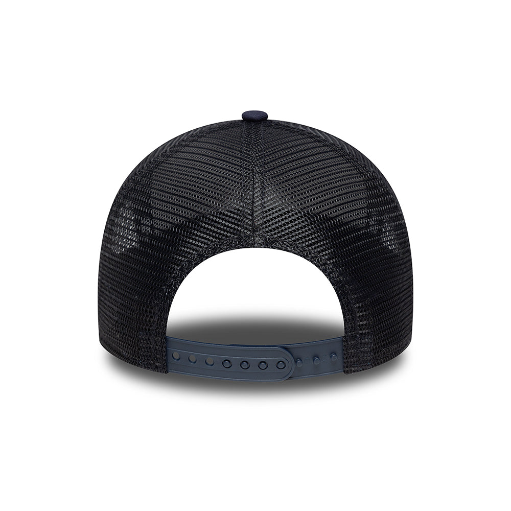 Gorra de camionero A-Frame con parche NE de New Era - Azul Marino