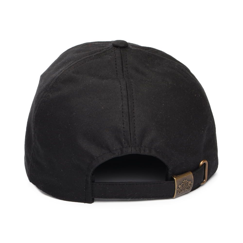 Gorra de béisbol de algodón encerado británico de Failsworth - Negro