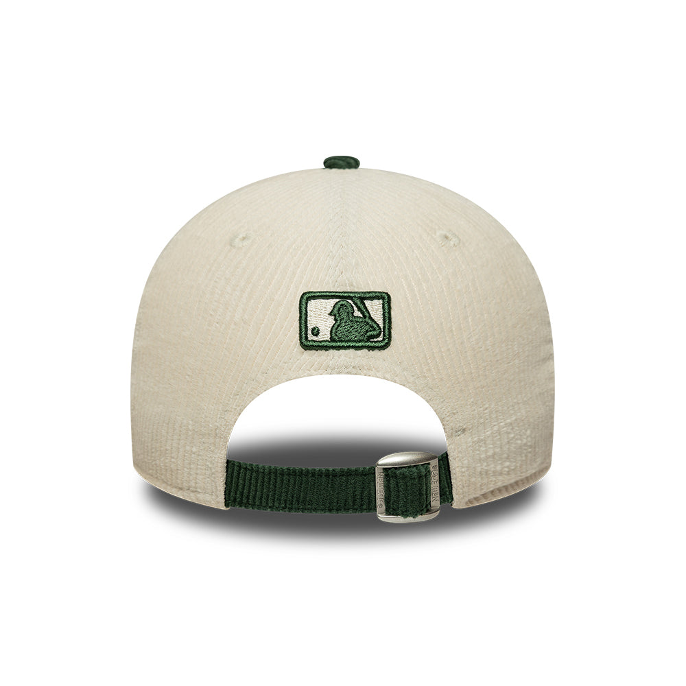 Gorra de béisbol 9FORTY M-Crown MLB Cord L.A. Dodgers de New Era - Crema-Verde Oscuro