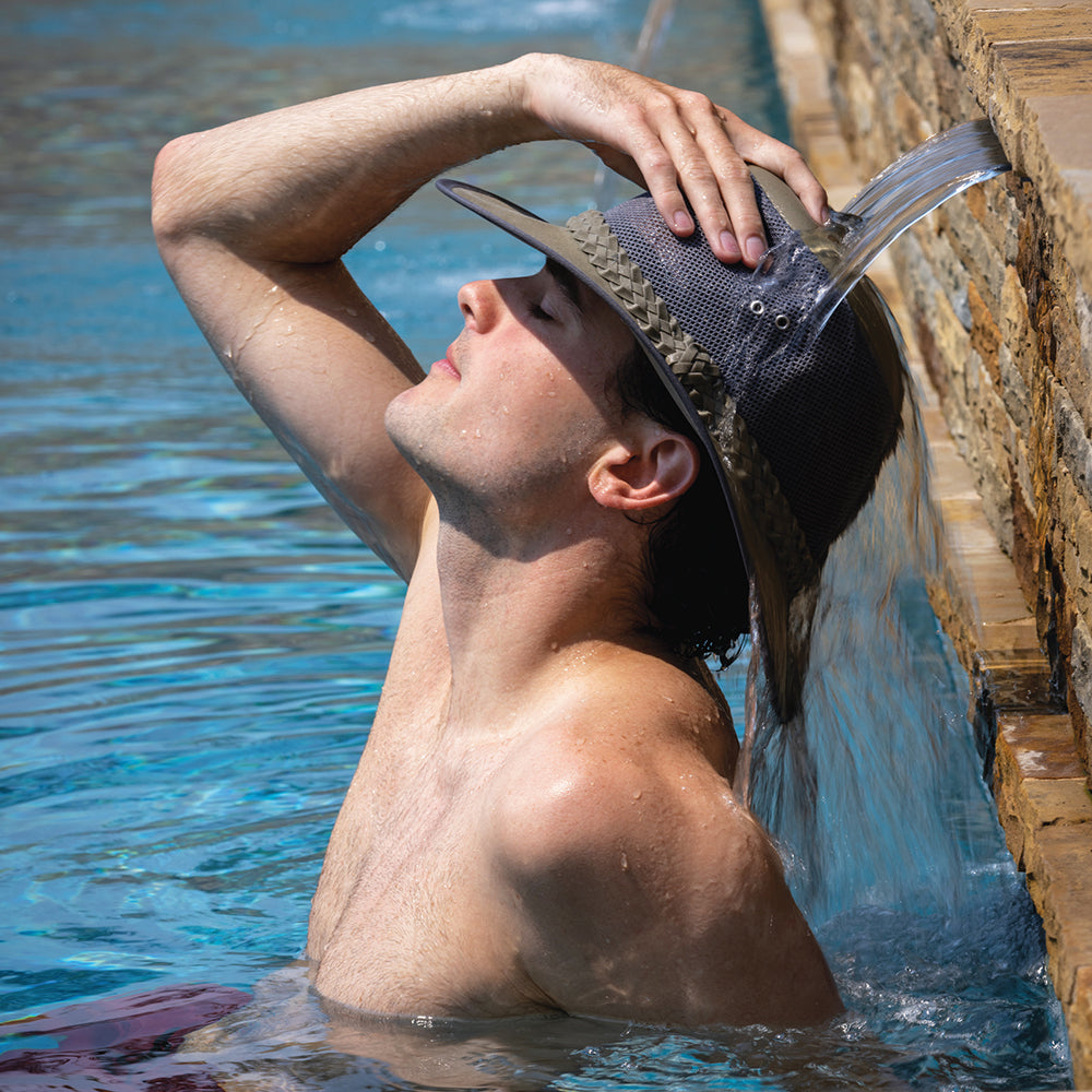 Sombrero Outback Cooler Mesh de Dorfman Pacific - Gris