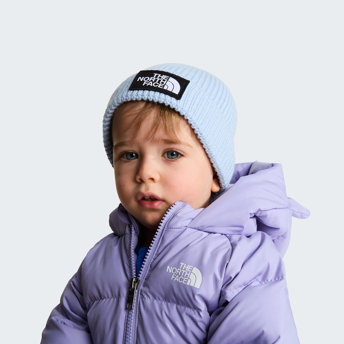 Gorro Beanie TNF Logo Box reciclado con vuelta de The North Face - Azul Ártico