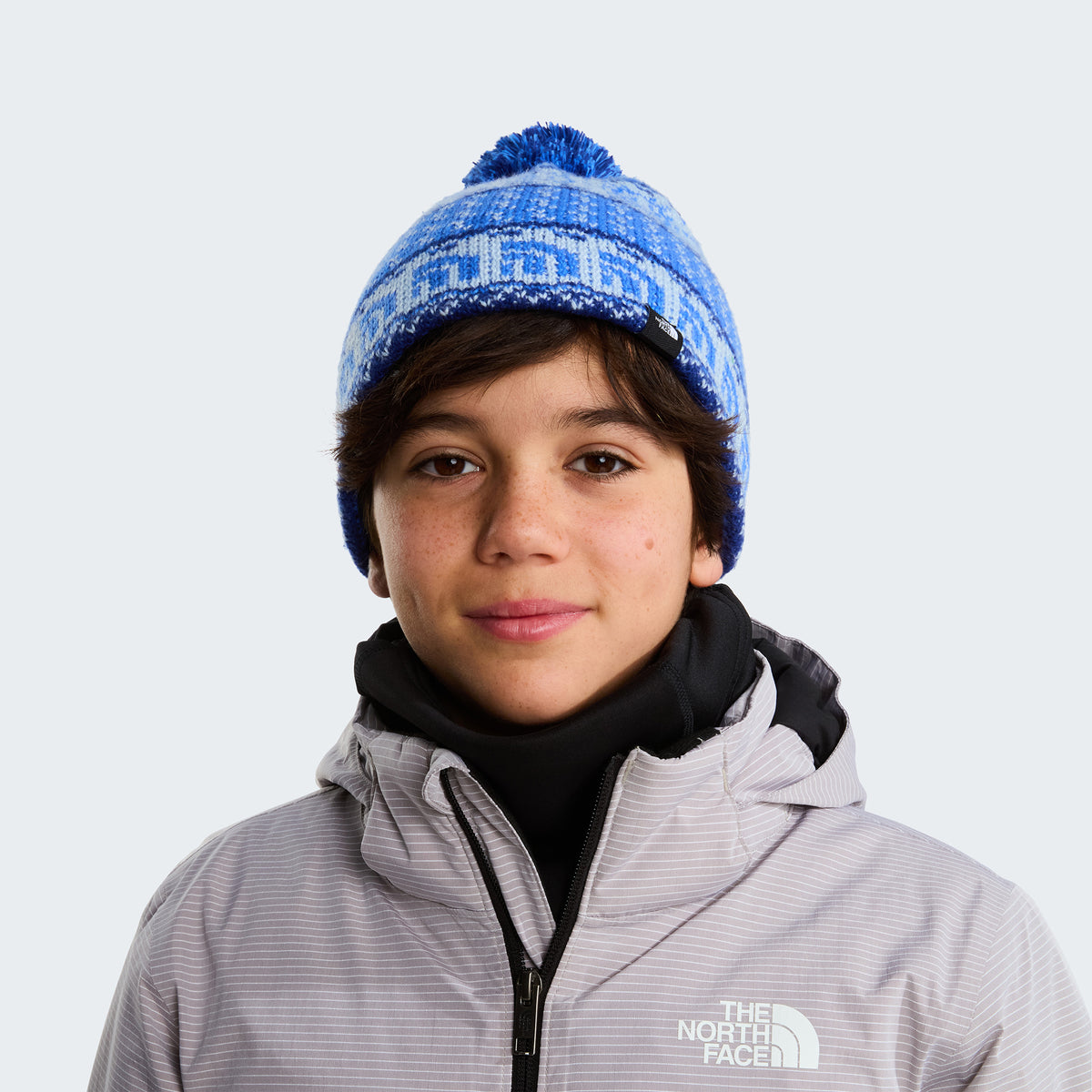Gorro con pompón niños Cabin Ski Tuke de The North Face - Azul Radiante