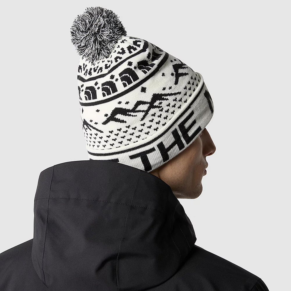 Gorro con pompón Ski Tuke de The North Face - Blanco Roto-Negro