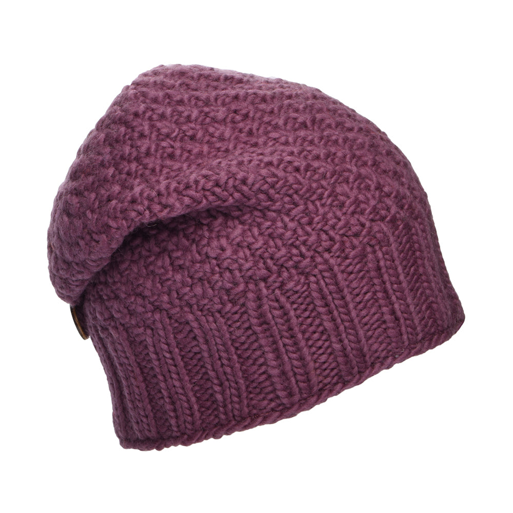 Gorro Beanie con botón de Kusan - Malva