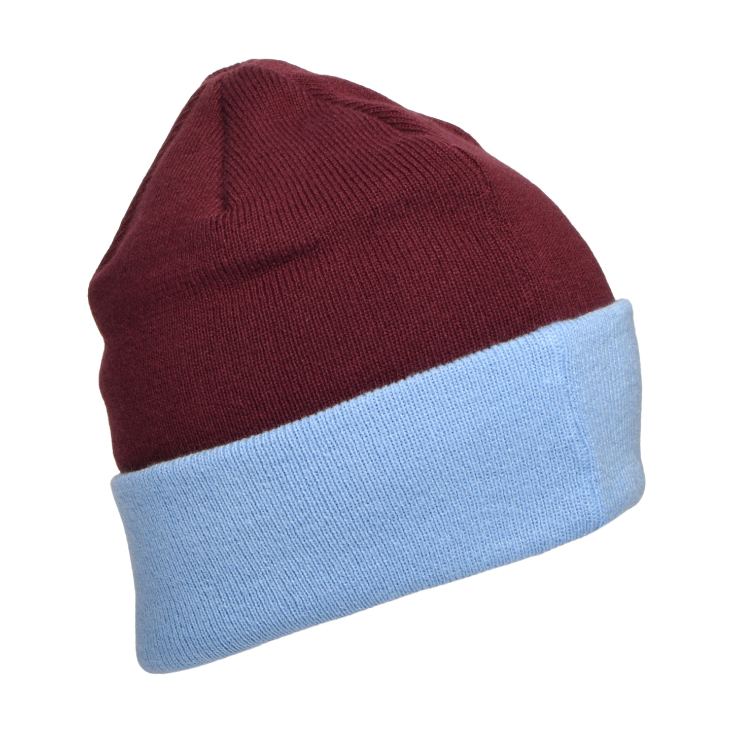 Gorro Beanie Team Cuff Knit Aston Villa FC de New Era - Burdeos-Azul Cielo