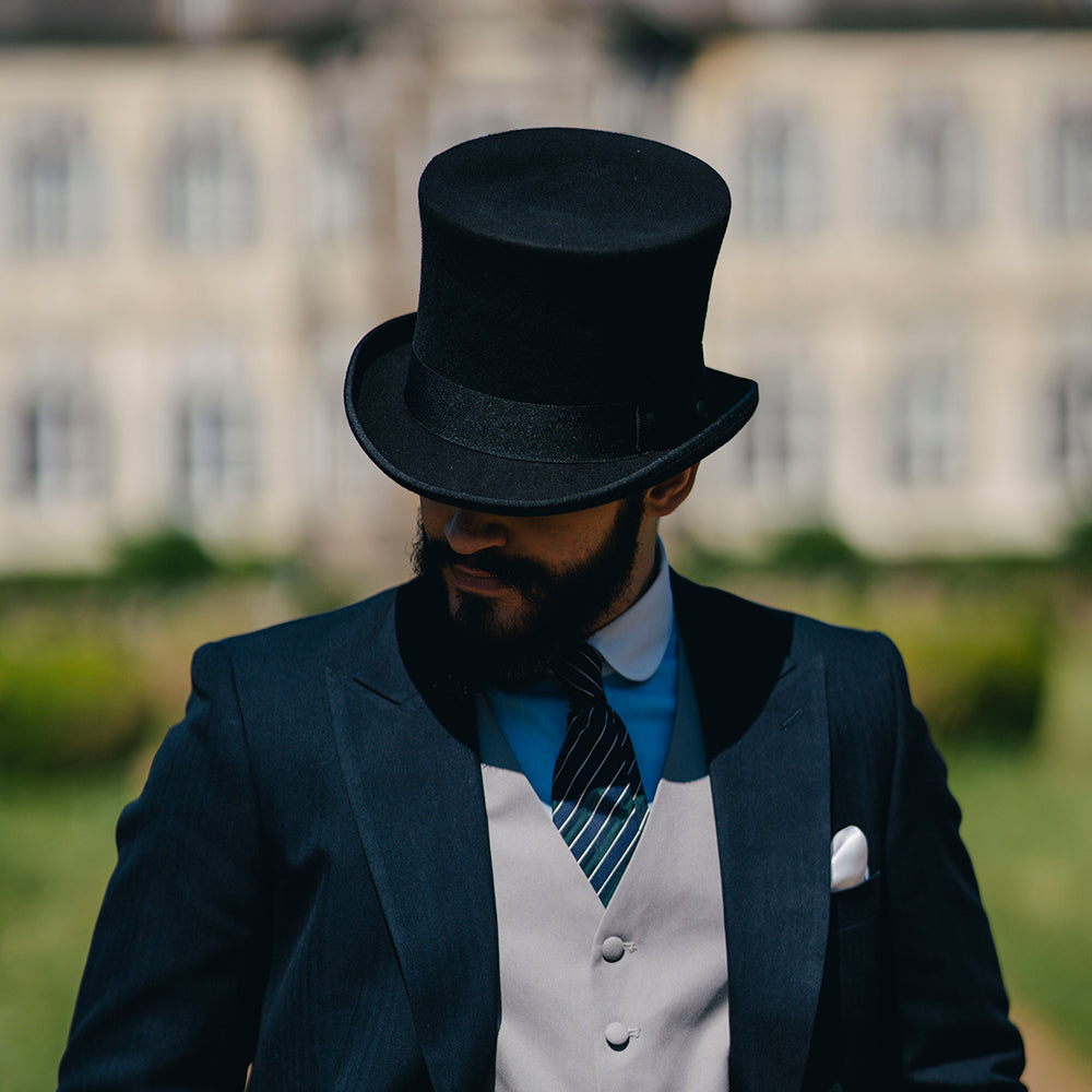 Sombrero de copa victoriano de Jaxon & James Negro al por mayor