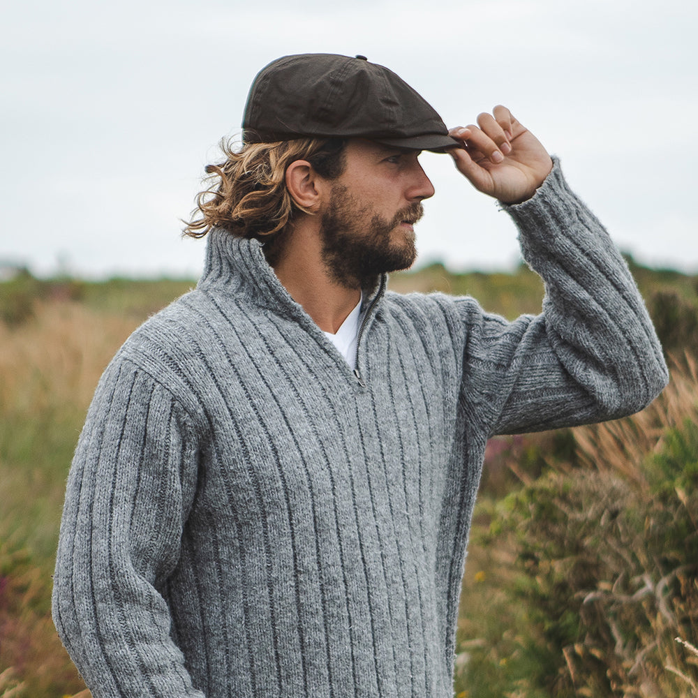 Gorra Newsboy impermeable de Jaxon & James Marrón al por mayor