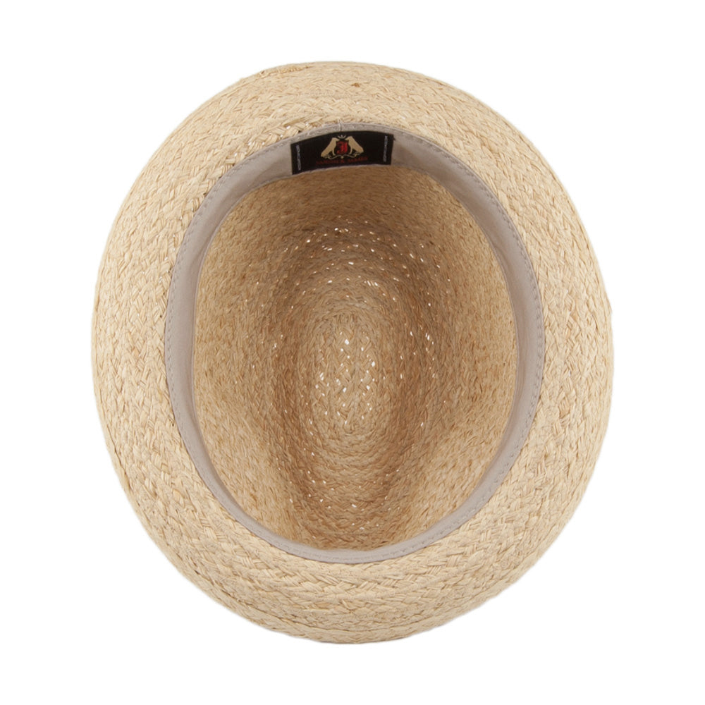 Sombrero Trilby Saybrook de rafia de Jaxon & James Natural al por mayor