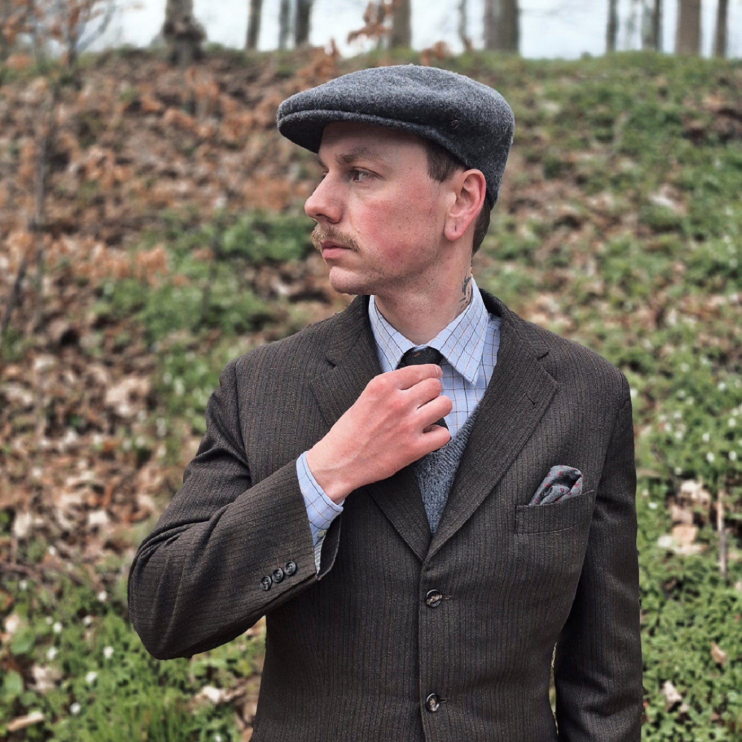 Gorra plana Classic de lana de Jaxon & James Antracita al por mayor