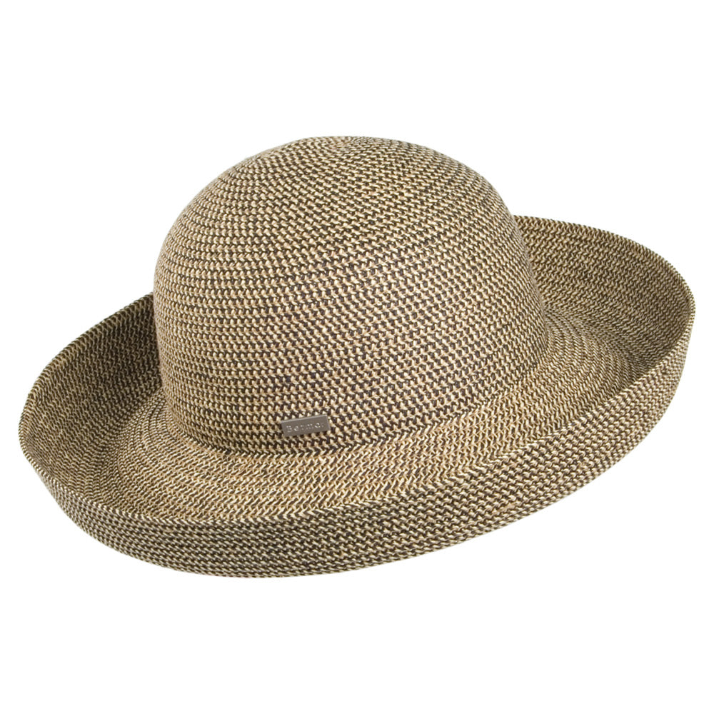 Sombrero mujeres Classic Roll Up de Betmar - Natural-Negro