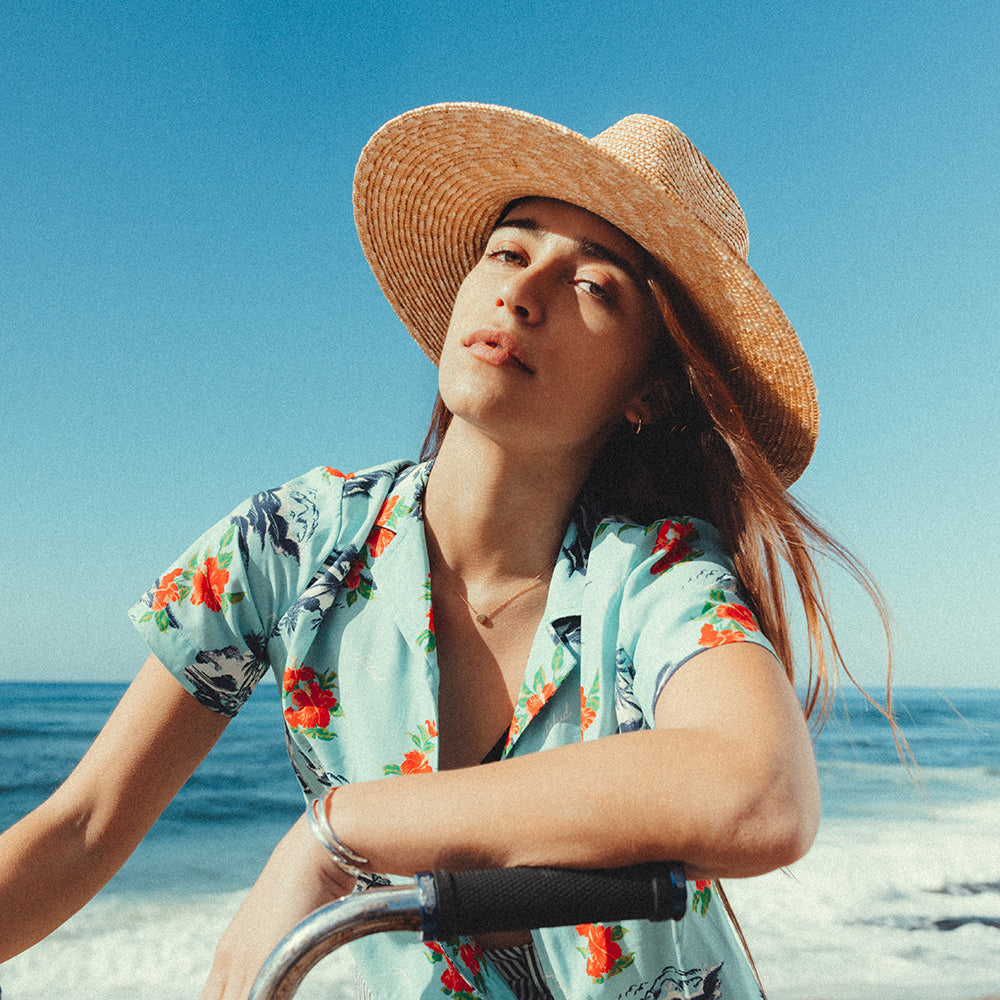 Sombrero de sol Joanna de paja de Brixton - Natural