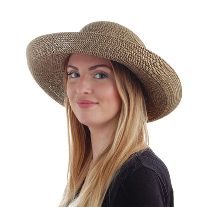 Sombrero de Sol Traveller plegable para mujeres de sur la tête - Natural-Negro